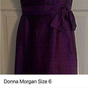 Donna Morgan one shoulder formal dress, tea length size 6